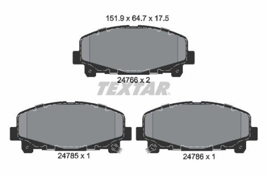 Bremseklosser TEXTAR 2476601