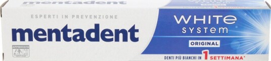 Mentadent White System Original Tannkrem 75 ml.