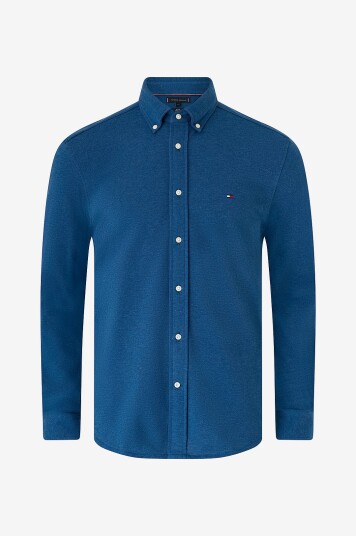 Tommy Hilfiger - Skjorte Knit Pique Featherweight - Blå