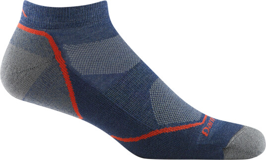 Darn Tough Men's Light Hiker No Show Lightweight with Cushion Denim XL (46-49.5), Denim