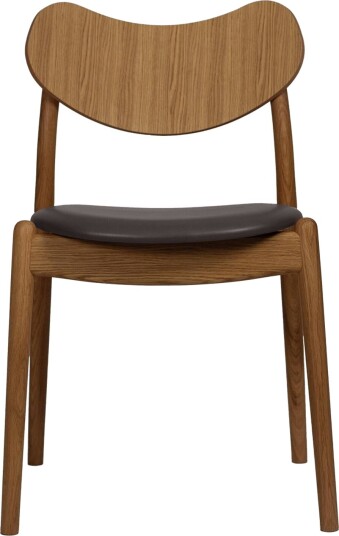 Ro Collection Hybrid Spisestol med Trukket Sete Oljet Eik/mørkebrunt Skinn Ro Collection Hybrid Spisestol med Trukket Sete Oljet Eik/mørkebrunt Skinn