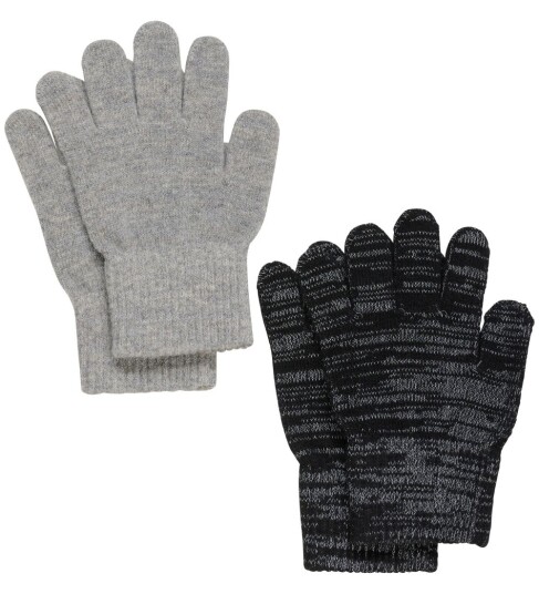 Celavi Hansker Ull/Polyester stoff 2 pack Grå/Svart m. Ref 3 6 år Handsker Celavi Hansker Ull/Polyester stoff 2 pack Grå/Svart m. Ref 3 6 år Handsker