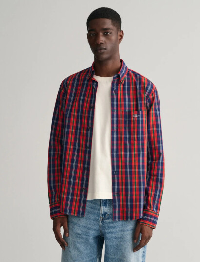 GANT Reg Ut Archive Poplin Check Shirt   Multi/patterned   XL