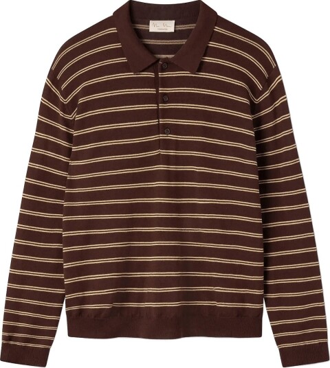 MarMar Copenhagen Teno Polo W   DARK WHEAT STRIPE   M
