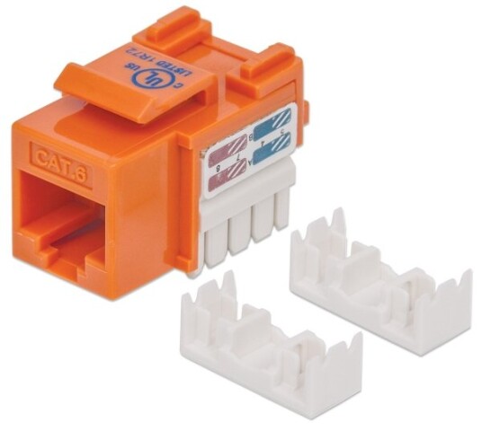 Intellinet 210775 Flat Oransje Rj-45 Hunkjønn 22/26 Cat6