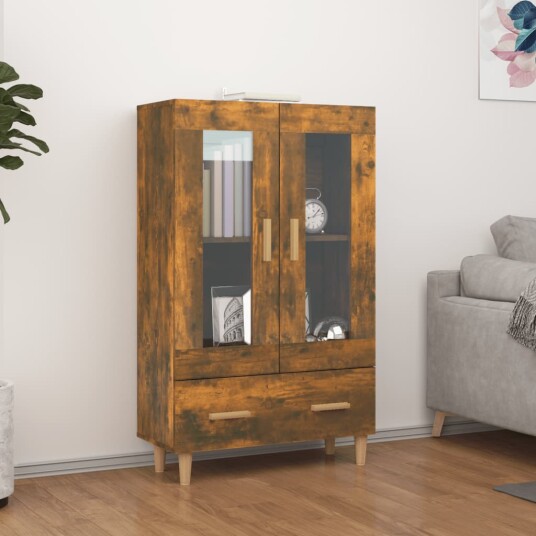 vidaXL Highboard røkt eik 70x31x115 cm konstruert tre vidaXL Highboard røkt eik 70x31x115 cm konstruert tre