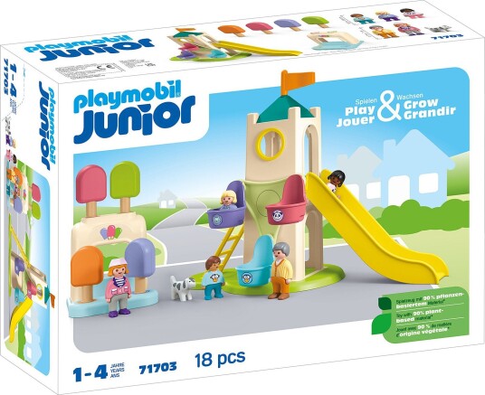 Playmobil 1.2.3 Junior Eventyrtårn med Iskrembod - Lekesett for Barn 1+