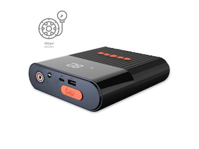 4Smarts PitStop+ 8800mAh Powerbank med Kompressor og Lommelykt - Svart 4Smarts PitStop+ 8800mAh Powerbank med Kompressor og Lommelykt - Svart