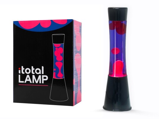 Itotal Lava Lamp Black Base Purple Liquid and Pink Wax 40 cm 1270430