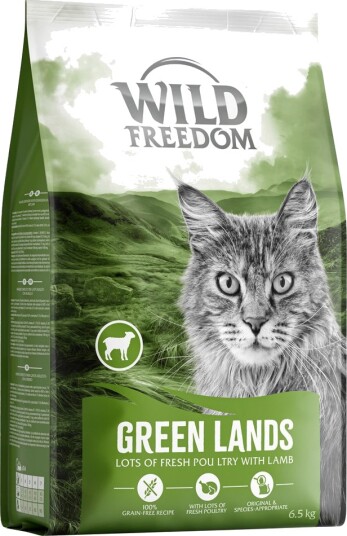 Wild Freedom Tørrfôr Adult Green Lands Med Kornfri Oppskrift Ny Sparepakke Lam 2 X 6.5 kg