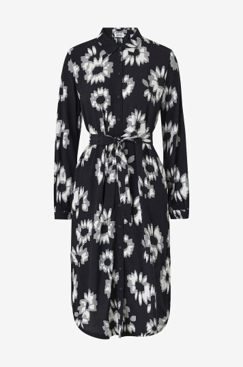 Esprit Skjortekjole Aop Dress Svart Esprit Skjortekjole Aop Dress Svart