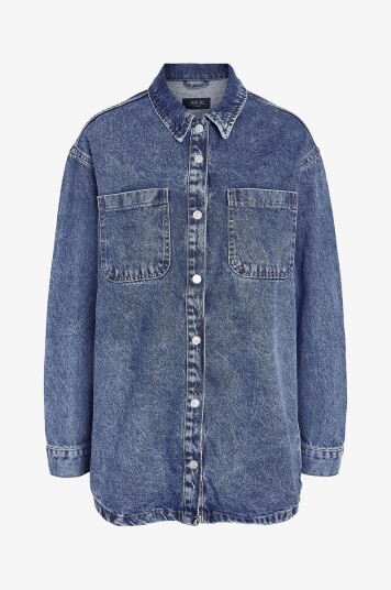 Noisy May Skjortejakke nMalva L/S Denim Shacket Az351mb NO Blå