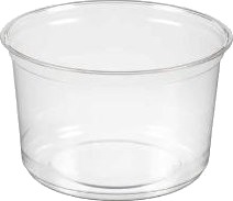 Bæger Deli 400 Ml 16 Oz Ø117x69 Mm Rund Rpet Klar,10 Ps X 50 Stk/Krt