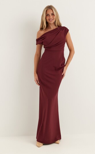 Bubbleroom Occasion Asymmetric Draped Maxi Dress