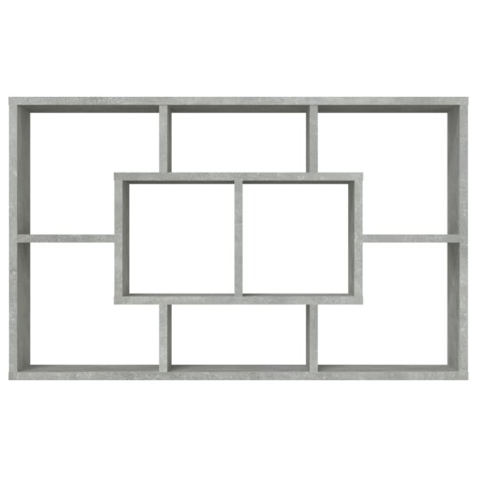 vidaXL Vegghylle betonggr? 85x16x52,5 cm konstruert tre
