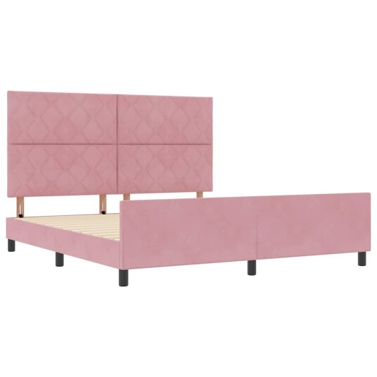 Senge ramme Rosa 180x200 cm Fløyel