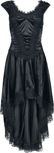Sinister Gothic Goth Middellang kjole Gotisk Kjole S til 4XL Damer svart