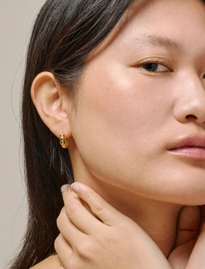 Enamel Copenhagen Hoops Nara Gold ONE SIZE Enamel Copenhagen Hoops Nara Gold ONE SIZE