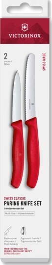 Victorinox Swiss Classic skrelleknivsett 2-pakning, rød