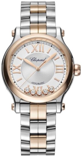 Chopard Dameklokke 278608 6002 Happy Sport Sølvfarget/18 karat rosé