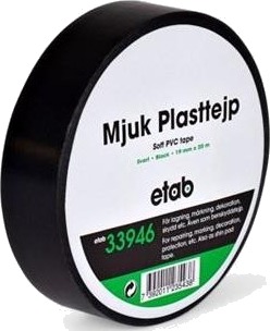 Pvc-Tape 25 Mm X 20 M Sort