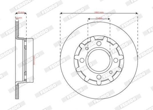 Bremseskive FERODO DDF2985C