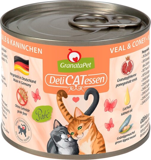 Granatapet Våtfôr Delicatessen Kalv Og Kanin 24 X 200 G