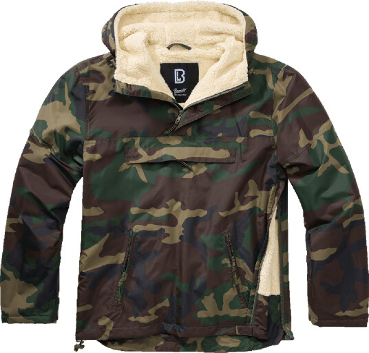 Brandit Jakke Windbreaker Sherpa Woodland
