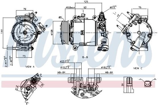 AC-kompressor NISSENS 890253