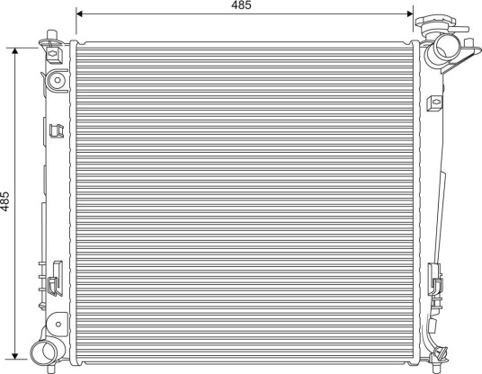 Radiator, motorkjøling VALEO 701629 Radiator, motorkjøling VALEO 701629