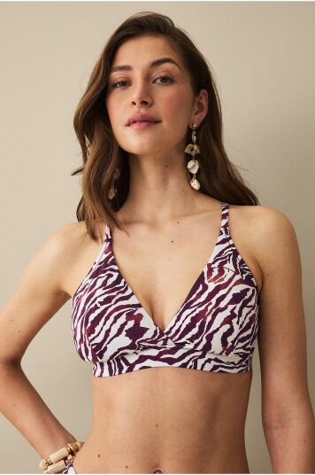 Ellos Collection   Myk bikini bh med slå om detaljer   Rød