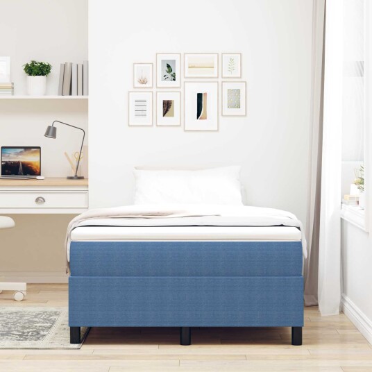 Box Spring Seng Blå 120x200 cm Cordfløyel 3337405 Box Spring Seng Blå 120x200 cm Cordfløyel 3337405