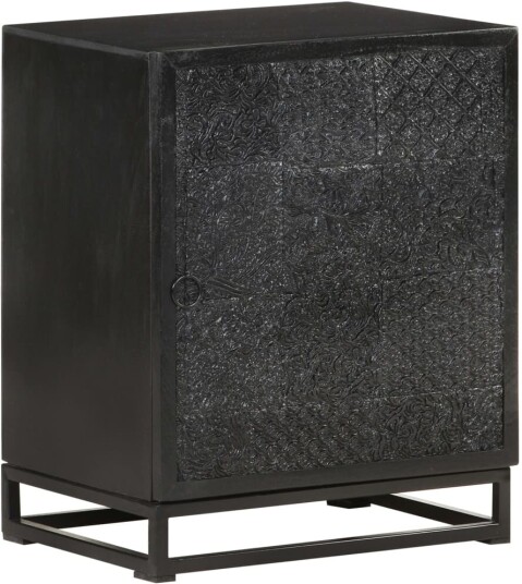 Nattbord svart 40x30x50 cm heltre akasie og mango 8720286105061