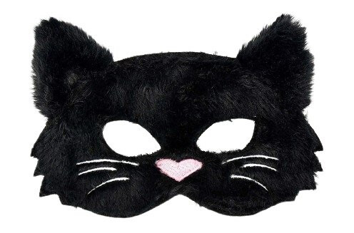 Den Goda Fen Fluffy svart kattemaske F85012