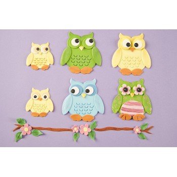 Patchwork Utstikker Ugle Sett 