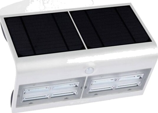 V Tac 8278 Vt 767 7 W Solcelle Vegglampe Led Rgb 7,00 W Hvit/Svart