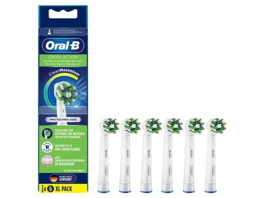 Braun Oral-B Crossaction 6 Stykker Hvit 3 MånedEr Cleanmaximiser Oral-B Boks Braun Oral-B Crossaction 6 Stykker Hvit 3 MånedEr Cleanmaximiser Oral-B Boks