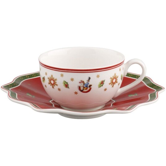 Villeroy & Boch Toy"s Delight Kaffekopp med Tallerken Hvit / Rød Villeroy & Boch Toy"s Delight Kaffekopp med Tallerken Hvit / Rød