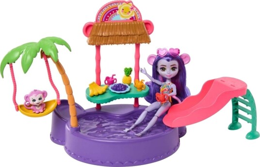 Mattel Enchantimals Bassengsett Med Ape Dukke