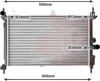 VAN WEZEL 37002127 Radiator motorkjøling VAN WEZEL 37002127 Radiator motorkjøling