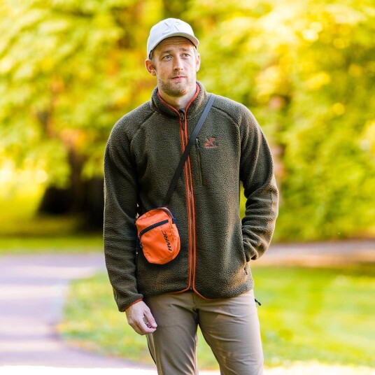 RevolutionRace Canyon Full zip Pile Fleece Herre Forest Night/Rusty Orange Størrelse:XL Herre > Overdeler > Fleece & midlayers