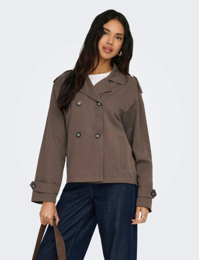 ONLY Onlhannah Short Life Trenchcoat Otw Brown S
