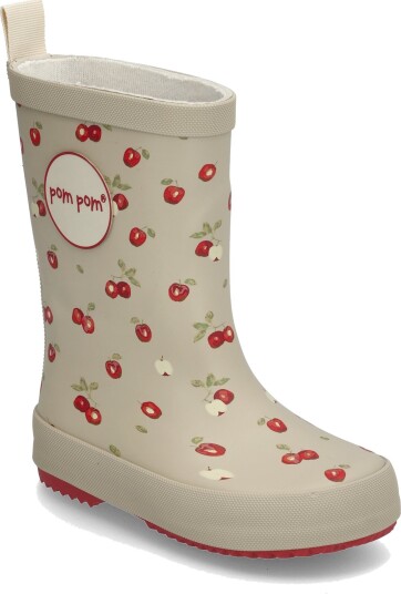 Pom Pom Gumboots Aop Beige 24/16.1CM