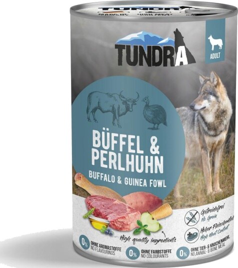 Tundra våtfôr Våtfôr til Hund Bøffel & Perlehøne 800 g