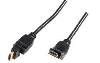 SCHWAIGER HDMI Kabel 2,0m 2x360° Schwarz