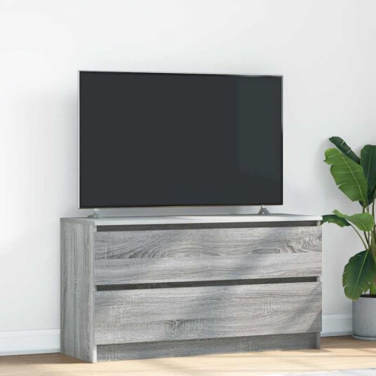 TV benk grå sonoma 100x35x54 cm konstruert tre