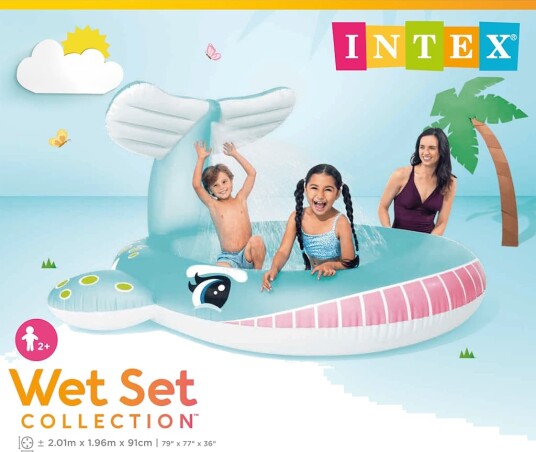 Intex Basseng med hvaldusj 201x196x91 cm Intex Basseng med hvaldusj 201x196x91 cm