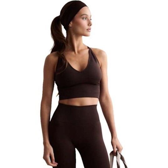 Aim'n   Bh topp Shape Seamless Cross Back Bralette   Brun
