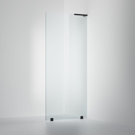 INR Iconic Nordic Rooms Dusjvegg ARC 20 Original Skjermvegg Standardmål Svart Matt / 90cm Høyre Timeless Klart Glass