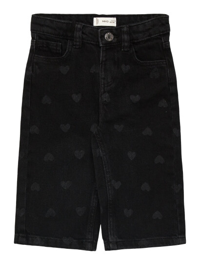 Mango Straight-Leg Jeans With Hearts - Grey - 3-4